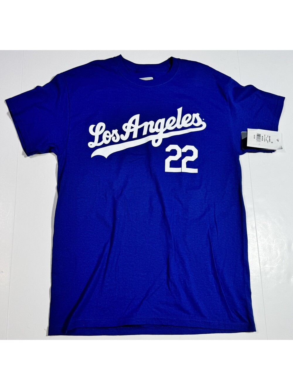 Los Angeles Dodgers Clayton Kershaw #22 T Shirt Shirsey Blue Majestic Mens M NWT